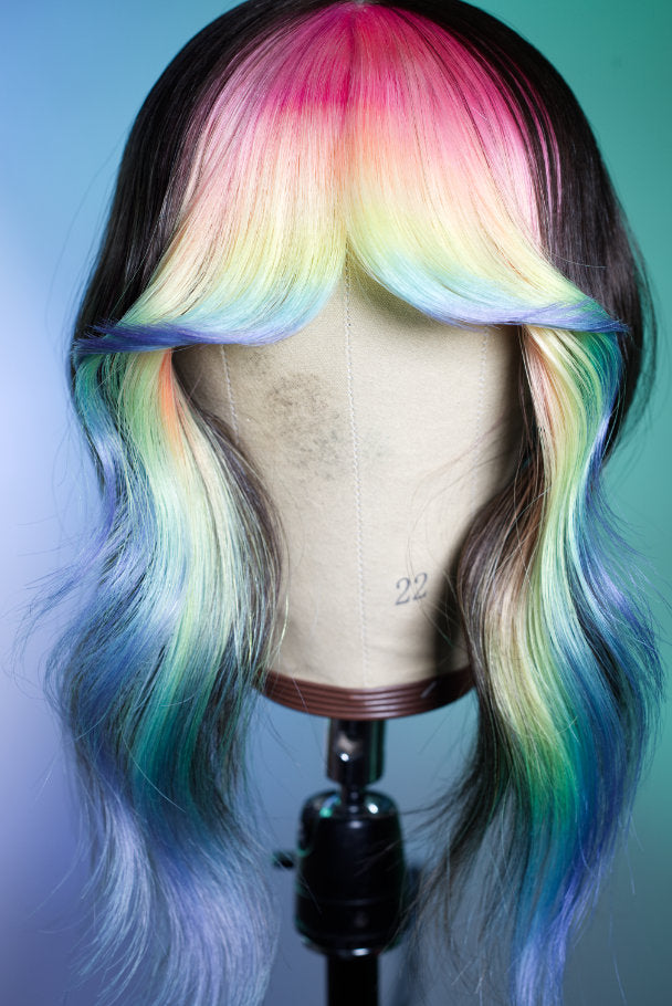 Bubble Bath Face Frame Wig Topper - Medium Brown Base