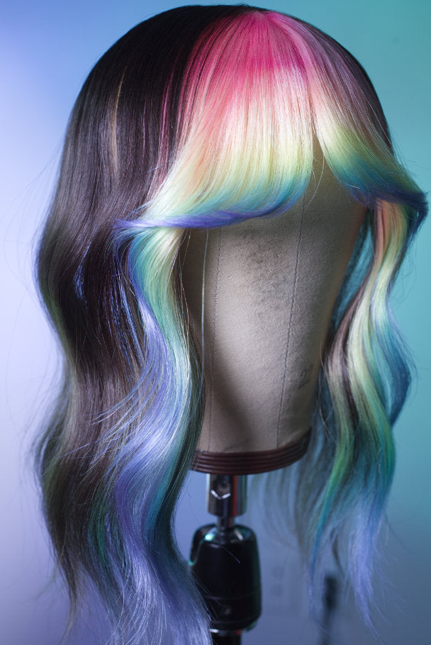 Bubble Bath Face Frame Wig Topper - Medium Brown Base