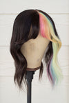 Bubble Bath Pastel Split Dye Wig Topper - Dark Brown Base