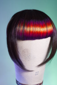 Tequila Sunrise Blunt Bang - Dark Brown Base