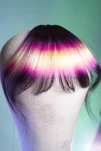 Tequila Sunrise Wispy Bang - Dark Brown Base