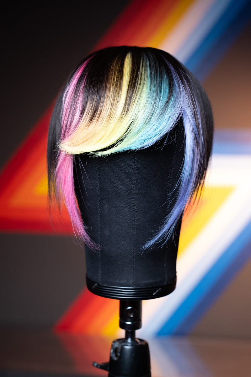 Bubble Bath Side Swoop Bang - Natural Black Base