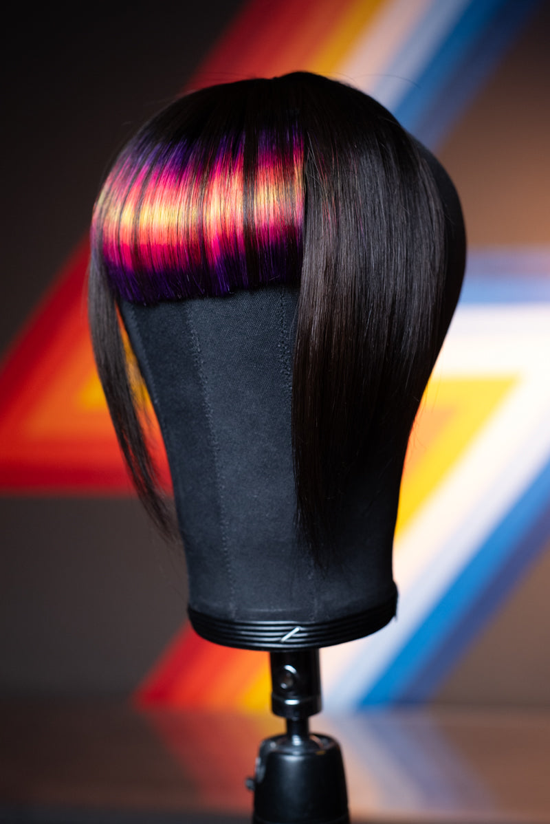 Tequila Sunrise Blunt Bang - Dark Brown Base