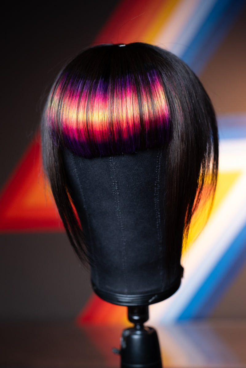 Tequila Sunrise Blunt Bang - Dark Brown Base