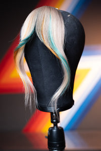 Cowboy Calico Long Wispy Bang - Natural Blonde Base