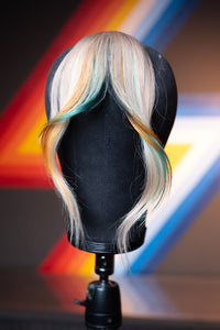 Cowboy Calico Long Wispy Bang - Natural Blonde Base