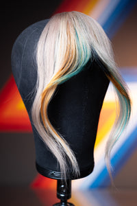 Cowboy Calico Long Wispy Bang - Natural Blonde Base