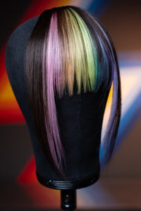 Bubble Bath Striped Long Wispy Bang - Medium Brown Base