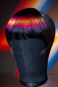 Tequila Sunrise Wispy Bang - Natural Black Base
