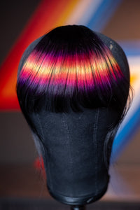 Tequila Sunrise Wispy Bang - Natural Black Base