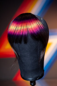 Tequila Sunrise Wispy Bang - Medium Brown Base