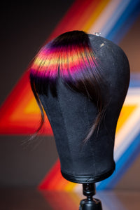 Tequila Sunrise Wispy Bang - Medium Brown Base