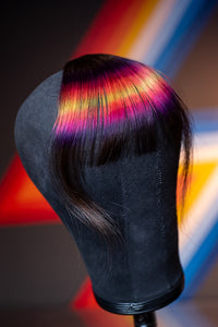 Tequila Sunrise Wispy Bang - Medium Brown Base