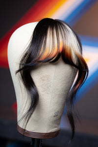 Foxy Asymmetrical Wispy Bang - Dark Brown Base