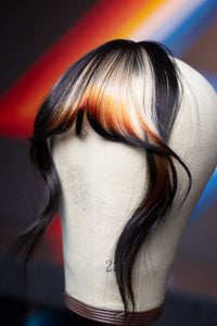 Foxy Asymmetrical Wispy Bang - Dark Brown Base
