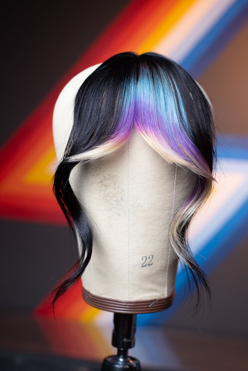Orchid Asymmetrical Wispy Bang - Natural Black Base