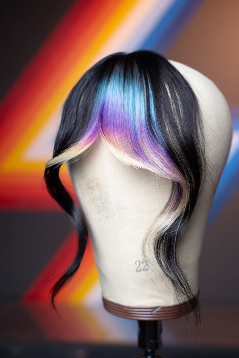Orchid Asymmetrical Wispy Bang - Natural Black Base