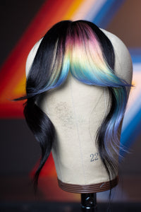 Bubble Bath Asymmetrical Wispy Bang - Natural Black Base