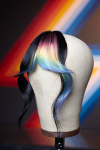 Bubble Bath Asymmetrical Wispy Bang - Natural Black Base