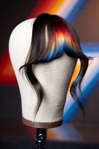 Signature Asymmetrical Wispy Bang - Medium Brown Base
