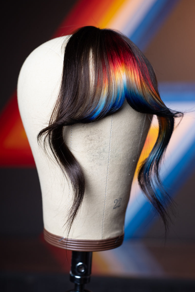 Signature Asymmetrical Wispy Bang - Medium Brown Base