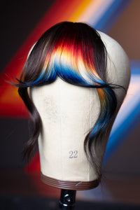 Signature Asymmetrical Wispy Bang - Medium Brown Base