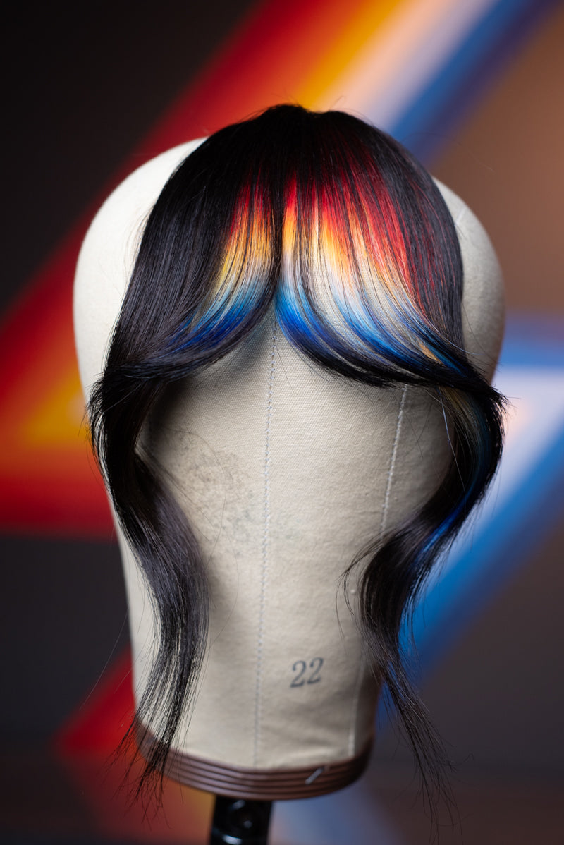 Signature Asymmetrical Wispy Bang - Natural Black Base