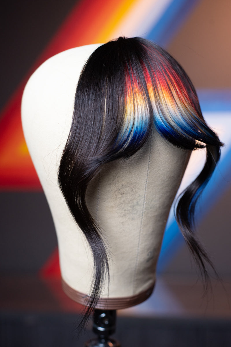 Signature Asymmetrical Wispy Bang - Natural Black Base