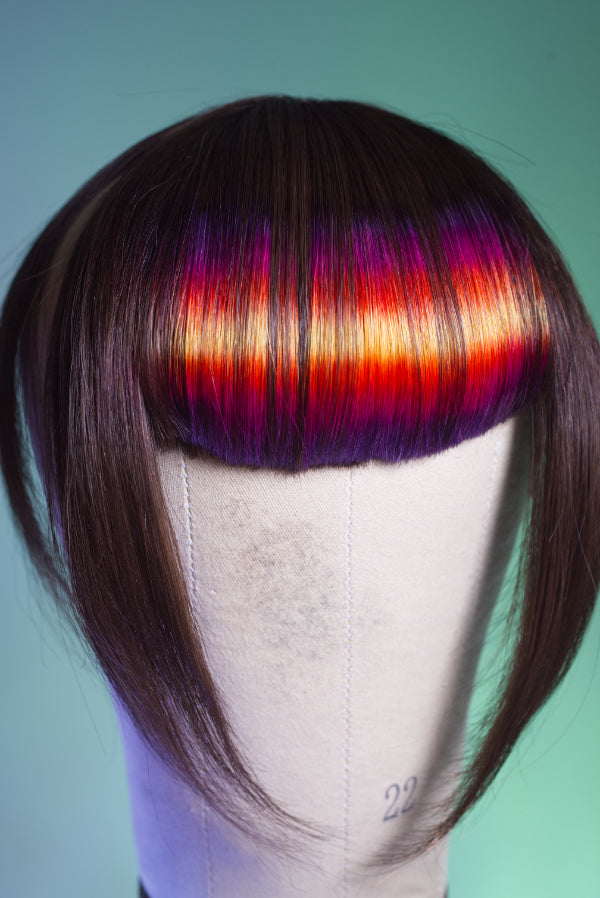 Tequila Sunrise Blunt Bang - Light Brown Base