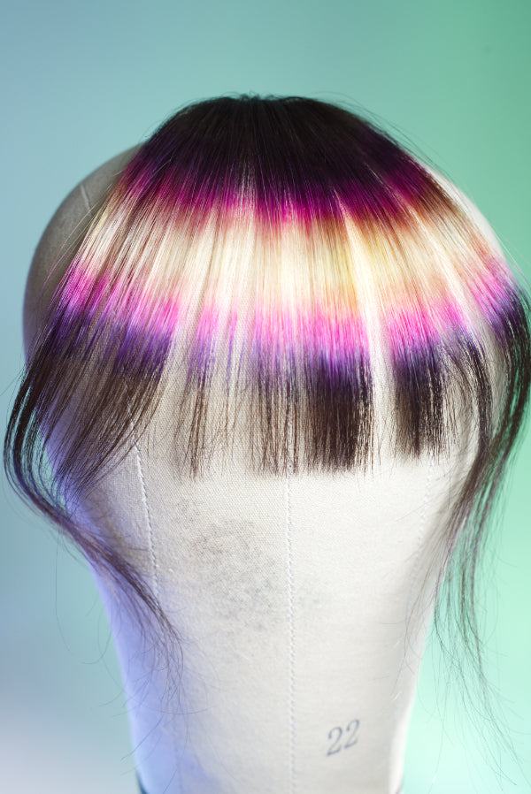 Tequila Sunrise Wispy Bang - Medium Brown Base
