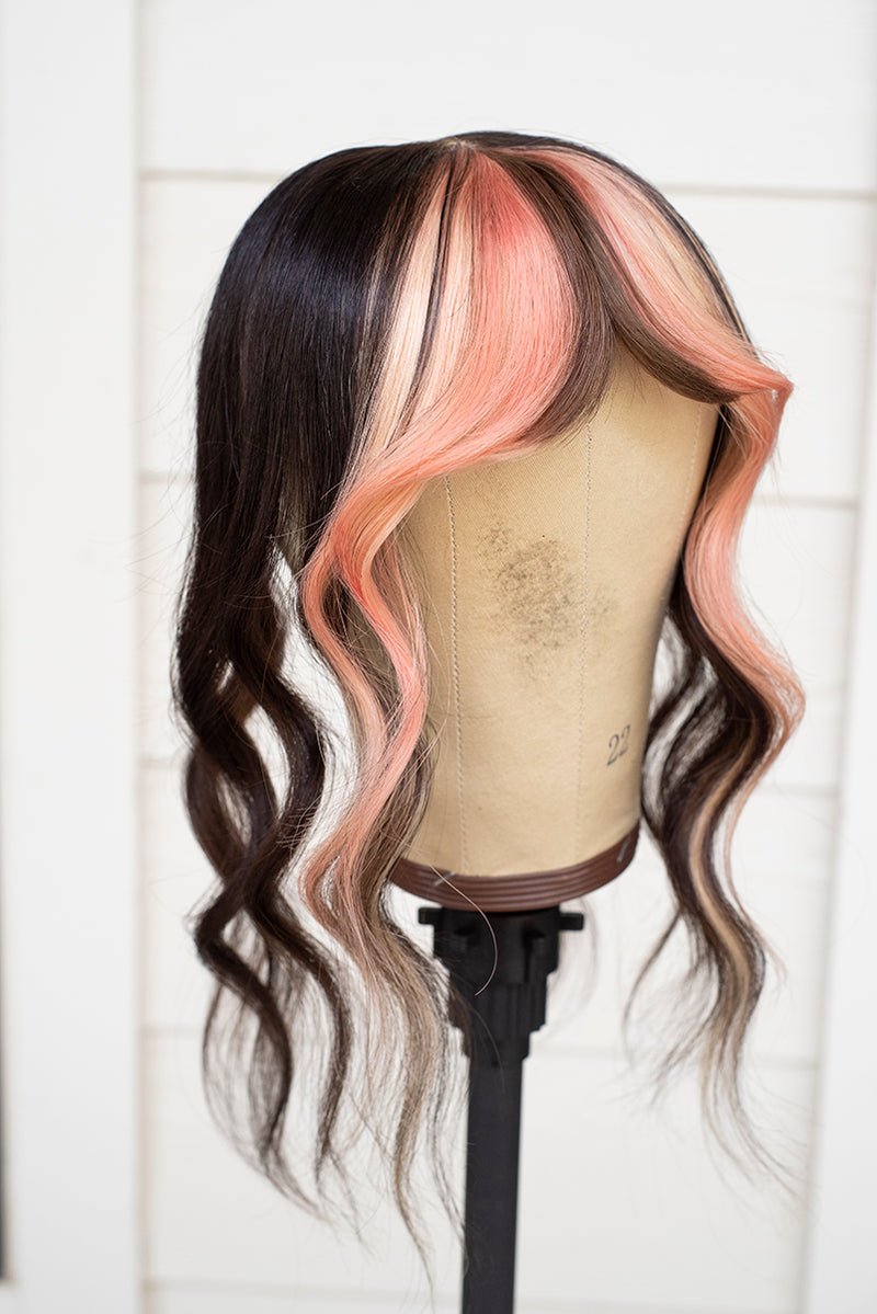 Neapolitan Face Frame Wig Topper - Medium Brown Base