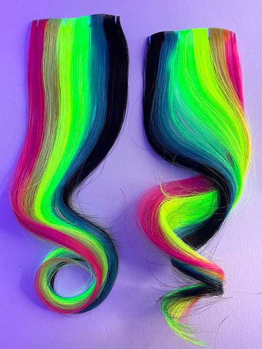 Neon Striped Accent Pieces - 4" x 18"