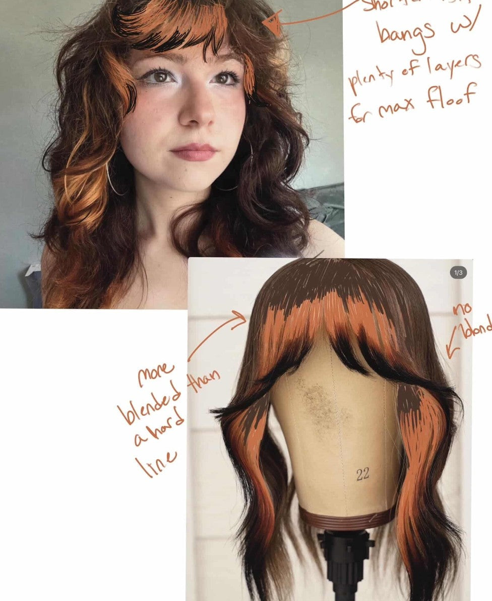 Custom Wig Topper for Peachie.Python